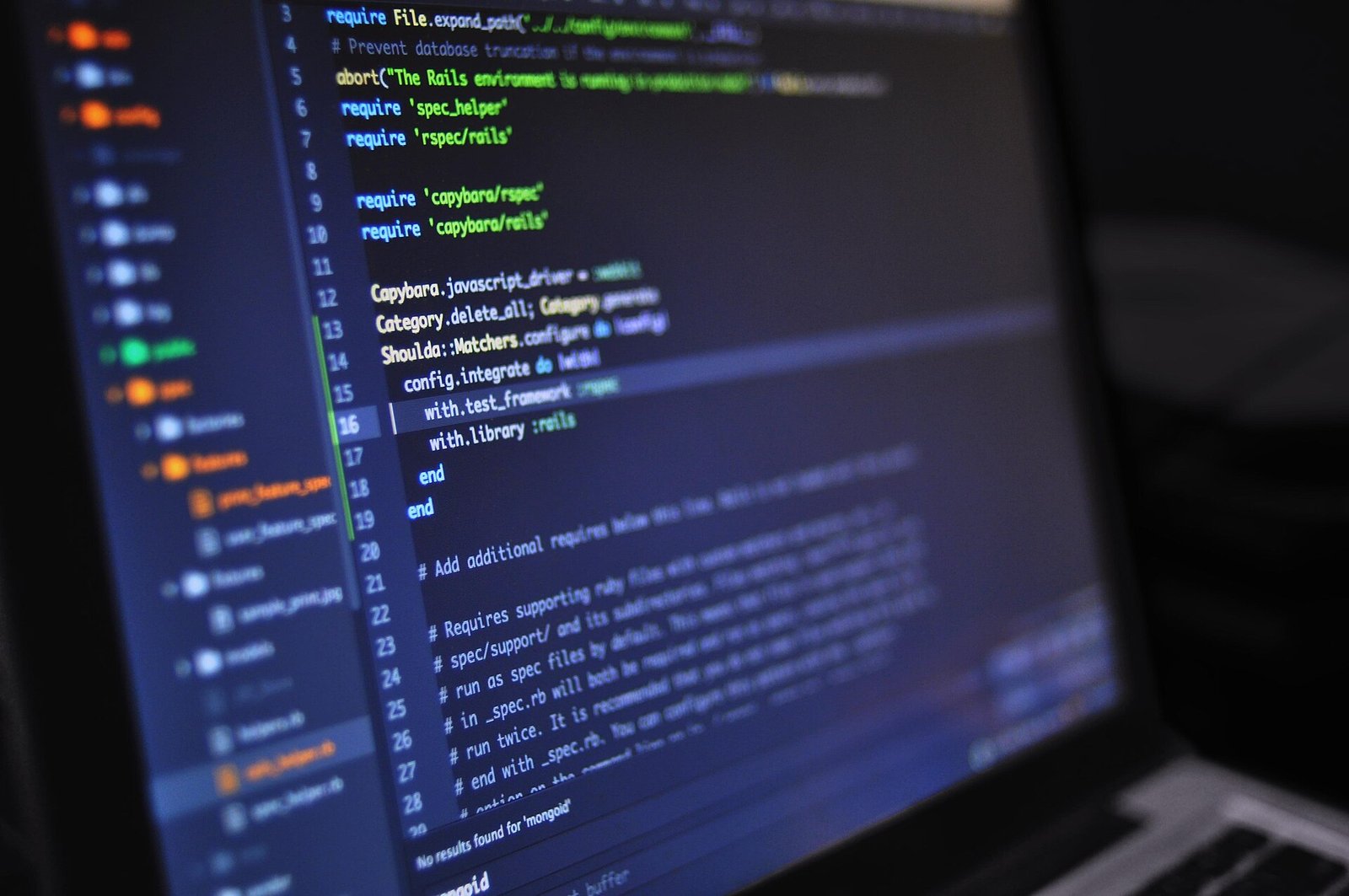 Code affiché sur un écran